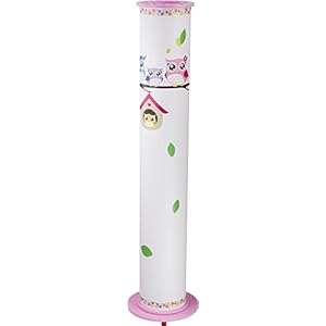 Pirati a stelo lampada 95/15 ‘famiglia di gufi’, rosa 131260