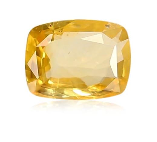 Saphir jaune Pukhraj original 11,87 carats certifié de Ceylan
