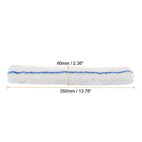Image of MECCANIXITY Microfiber Scrubber Replacement Head for Window, Glass, Marble Wall, Home, Bathroom, 13.78 Inch, Blue White Pack of 3