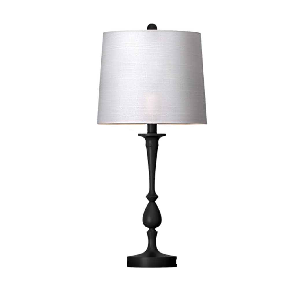 Erleuchtung Haushalt LED Tischlampe Stoff Lampenschirm Schreibtischlampe Light Luxury Modern Dekorative Tischlampe Schlafzimmer Nacht Leselampe Augenpflege ( Color : TYPE B , Switch type : Button )