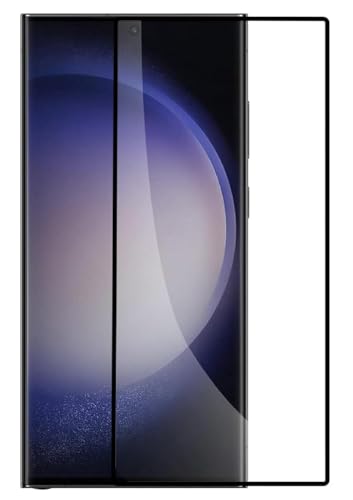 Image of Elvana Screen Protector for Samsung Galaxy S24 Ultra, 3D Ultra Clear [Anti-Scratch] Tempered Glass Max Coverage [Fingerprint Unlocking][Impact-Resistant][Anti-Fingerprint] Screen Film