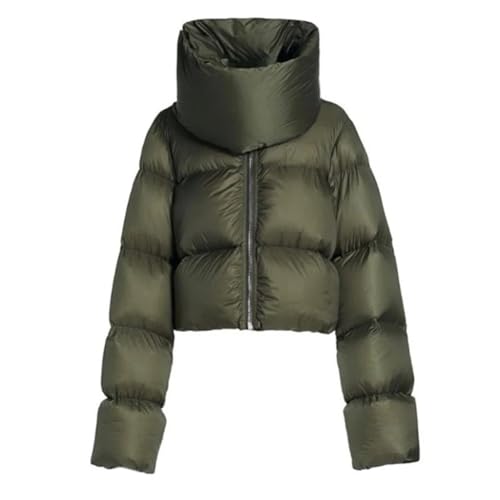 Doudoune légère pour femme à manches longues et col portefeuille | Veste courte et chaude d'hiver
