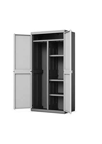 Keter Logico Armario XL escobero, Negro/Gris