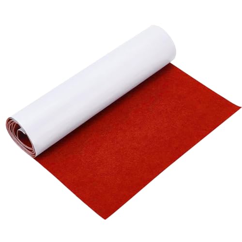 Feutrine Autocollante Tissus Autocollant - 40 x 220 cm Feutrine Rouleau, pour Doublure de boîte, sous-Verre, Tapis de tiroir, Voiture, Pieds de Chaise, Pieds...