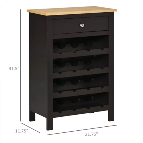 Soporte para 16 botellas de vino con mesa y cajón miniatura 7