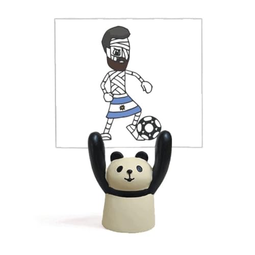Porte-mémo football Argentine panda en résine pour bureau