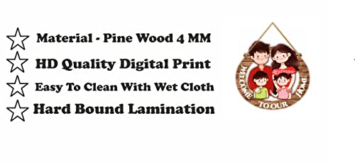 CW CRAFTS WORLD Decorative Wooden Printed Wall Hanging For Home Decor,Wall Decor, Living Room| Perfect For Gifting| (F)