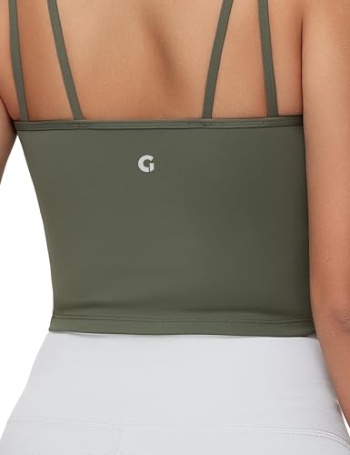 THE GYM PEOPLE Women's Longline Sports Bra Removable Padded Wireless Workout Yoga Tank Tops2