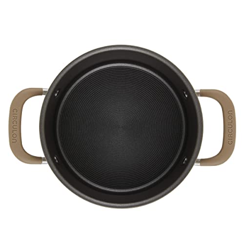 Circulon Premier Professional Hard Anodized Nonstick Saucepot With Side Handles And Lid, 4 Quart, Bronze #TOP2
