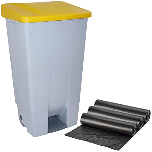 Conteneur sélectif 120 litres poubelle de tri extérieur et sacs robustes