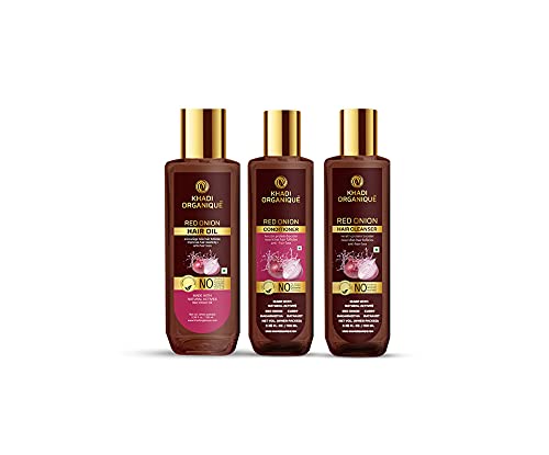 Image of Khadi Organique Red Onion Premium Hair Care Kit (SLS & PARABEN FREE) - 300Ml