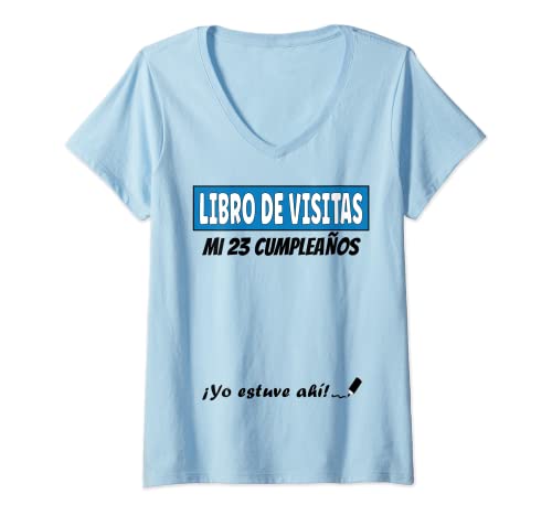 Mujer Libro De Visitas - 23 Años Cumpleaños Divertido Regalo 1998 Camiseta Cuello V