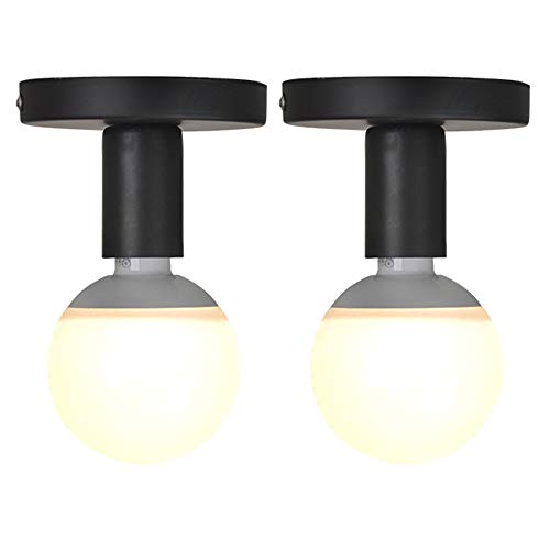 2 pièces,Industriel Plafonnier Industrielle métal Suspension Luminaire,Plafonnier Fer forge Mini plafonnier créatif moderne,pour...