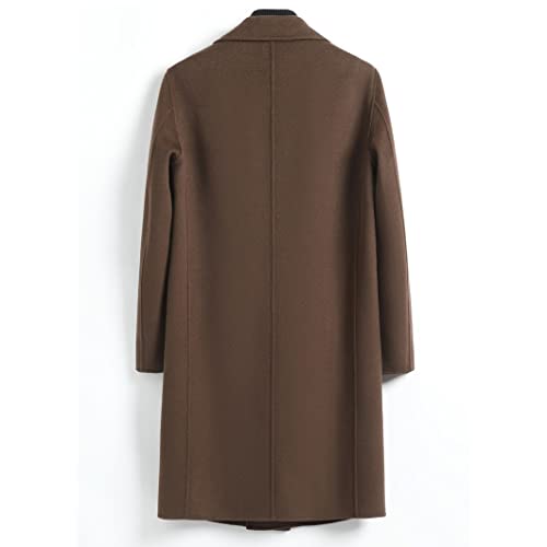 Double-sided Coat Men's Suit Collar Double-sided Tweed Coat Double-breasted Jacket In The Long Section3