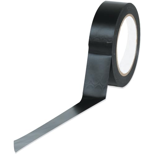 212 Main 1 in. x 36 yards Black Solid Vinyl Safety Tape - Case of 48
