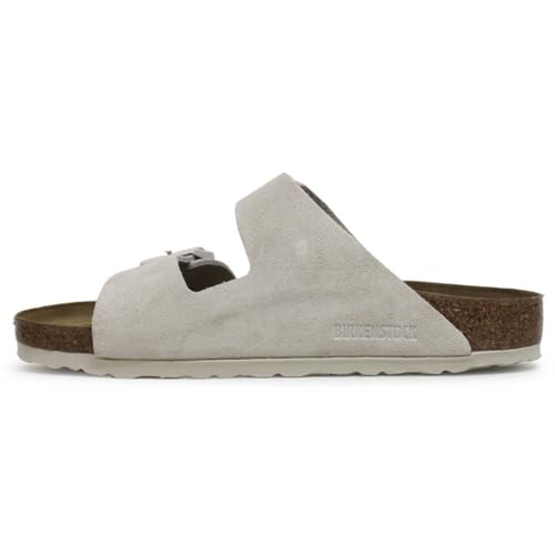 Birkenstock Unisex Arizona BS Suede Leather Antique White Sandals 9 W / 7 M US4