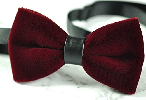 RR Design Y-Back suspender with Velvet neck bow tie for Men- Maroon