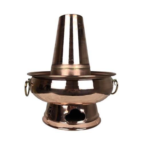 INUUXLG Hot Pot Multifunctional Hot Pot Copper Hot Pot Hot Pot Shabu Hot Pot for Home Shabu Pot Chinese Hot Pot(30cm) (Copper 36cm) (Copper 36cm)