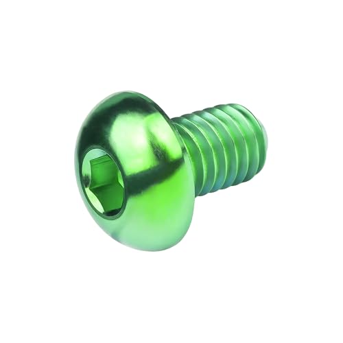 Image of Titanium Bolt M3 8 10 12 15mm Allen Key Head Screws for Bicycle Pack of 4 (Green, M3x8mm)