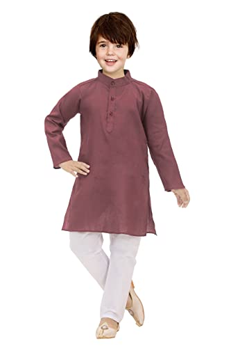 Image of KGN Boys Cotton Blend Regular Solid-Punjabi /Kurta Pajama Set | KGN07 |