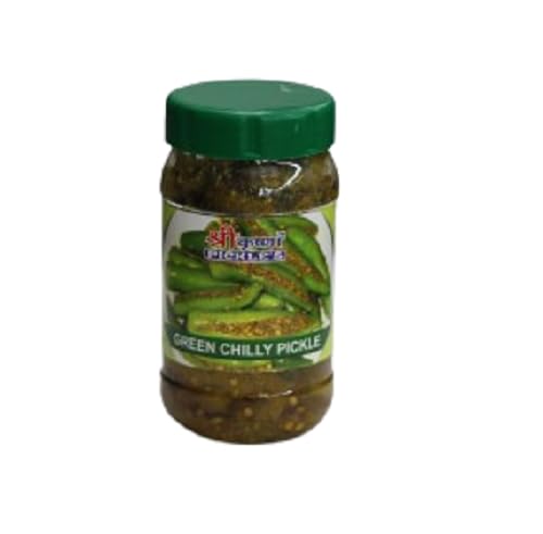 Green Chilli Pickle (BIG) | Ghar Ka Achar | Rajasthani Homemade - Spicy Pickle | Athana Mirch Pickle | No Preservatives | Hari Mirch Aachar (jar Pack) 250gm