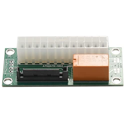 Jrifedptry Adaptador de fuente de alimentación múltiple de fuente de alimentación dual Add2Psu con conector SATA ATX de 24 pines a 4 pines para