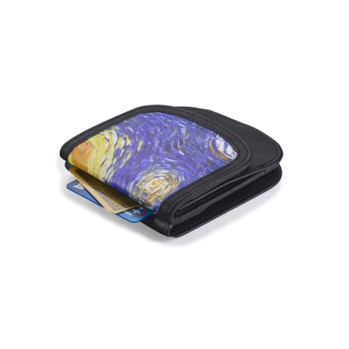 Taxi Wallet® TW04-STARRY NIGHT- Soft Leather (Van Gogh) - Compact, Front Pocket Folding Wallet - For Cards, Coins, Bills, ID (Men & Women)4