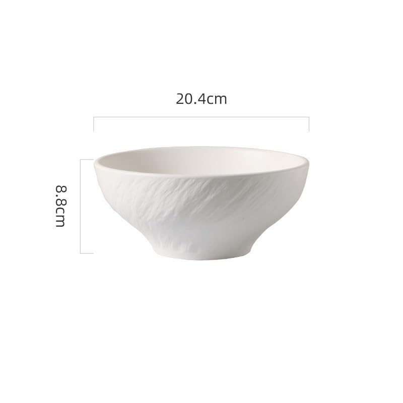 Miski do zupy prosta ceramiczna miska na zupę matowy kamień natychmiastowa miska na makaron biała miska sałatkowa chińska miska na ryż miski obiadowe (B,S)