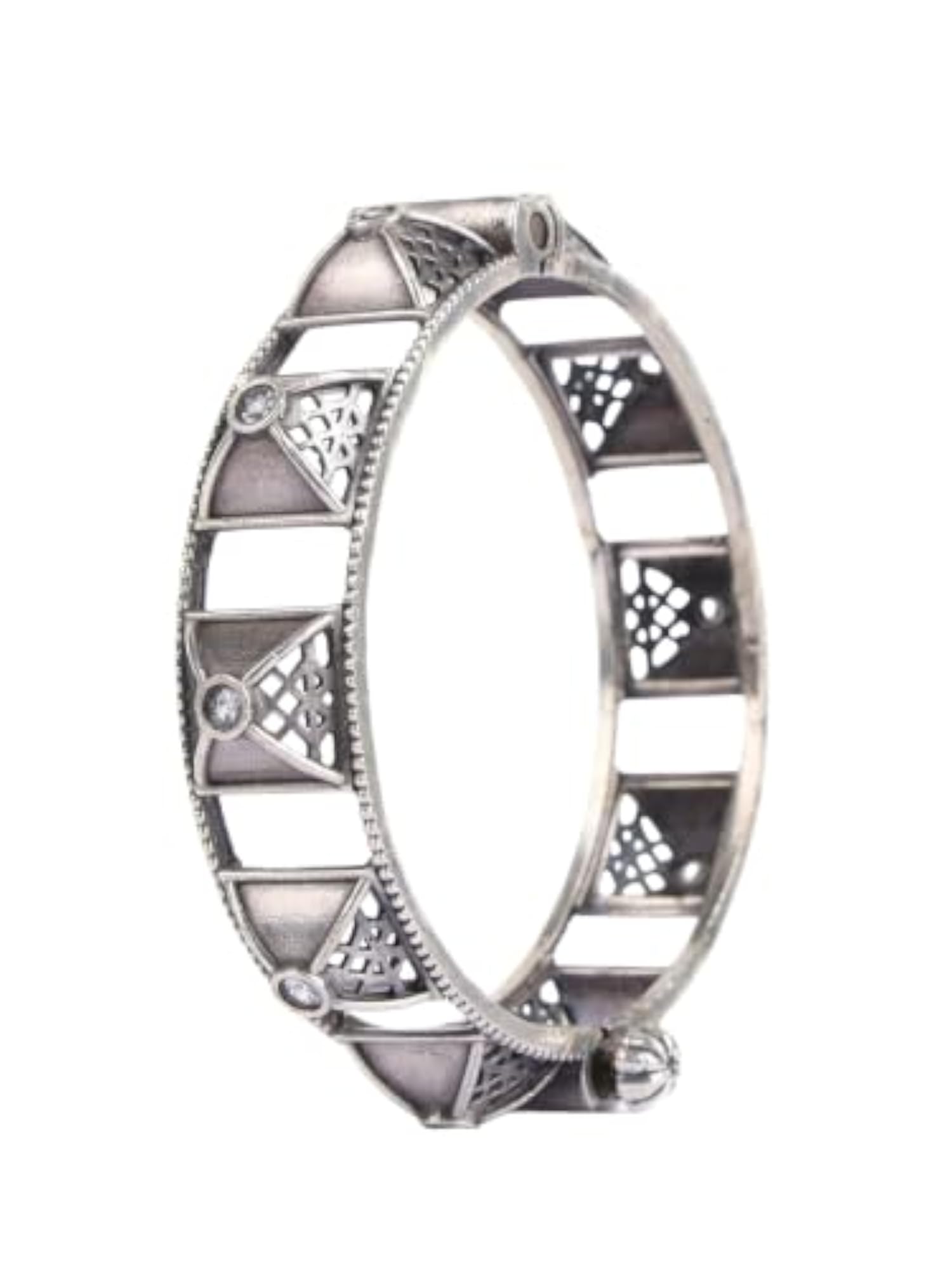 Silver Plated Oxidised Bangles for Women & Girls