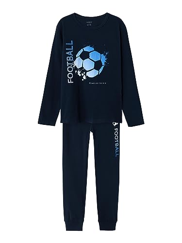NAME IT Jungen NKMNIGHTSET Dark Sapphire Football NOOS Schlafanzug, 134/140