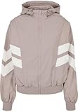 Urban Classics Ladies Crinkle Batwing Jacket, Chaqueta, Mujer, Multicolor (Dusk Rose/White Sand), L