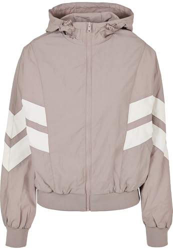 Urban Classics Ladies Crinkle Batwing Jacket, Chaqueta, Mujer, Multicolor (Dusk Rose/White Sand), M