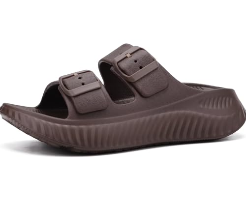 Image of KuaiLu Womens Recovery Sandals With Comfortable Plantar Fasciitis Arch Support, Orthotic Adjustable Thick Cushion Sport Slides Reduces Stress on Feet, Joints & Back Post-Exercise