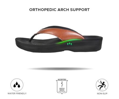 Image of AEROTHOTIC Comfortable Arch Support Flip Flops for Women Orthotic Sandals