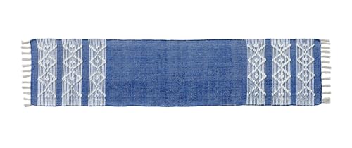 Image of Premium Boho Cotton Table Runner for 4 6 Seater Dining Table |Center Table |Coffee Table|Dining Table|Eating Area|Table Decor(14*72 INCHES)|Dark Blue| SZPR 048