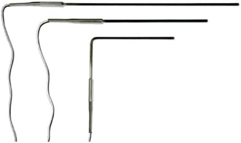 Fluke Calibration 5609-9BND-D Secondary Standard Probe for Platinum Resistance Thermometer, 5 Pin DIN for Tweener Thermometers, 9" Bend, 15" L x 0.25" Diameter, -200°C to 670°C Temperature Range, 100ohm