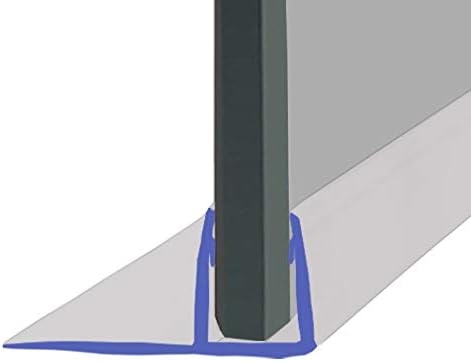 Vertical Shower Seals | Sold in Pairs | Used on Screens or Doors | 15 or 25mm Back Fins | Fits 4-6mm Glass | 2 Metres Long | FIN001 (15mm Fins (Clear))