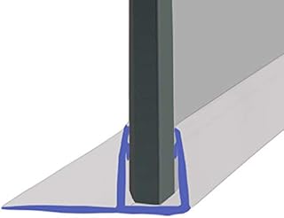Vertical Shower Seals | Sold in Pairs | Used on Screens or Doors | 15 or 25mm Back Fins | Fits 4-6mm Glass | 2 Metres Long | FIN001 (15mm Fins (Clear))