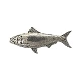 American Shad Pin, F027, Pewter, 2”, Alosa sapidissima, Lapel Pin, Hat, Pins, Brooch, Brooches, Jewelry, Gift, 100% Handmade in the USA, 200 Fish Designs Available.