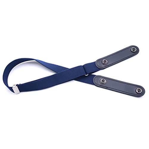 2pcs Adjustable Unisex Stretch Waist Belt No Buckle Elastic Belts for Jeans Pants Dresses Navy Blue Beige for Comfort and Style3