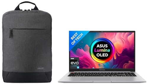 Image of ASUS Vivobook S15 OLED 2022, 15.6 inch 39.62 cm FHD OLED, Intel Core EVO i5-12500H 12th Gen, (16GB RAM /512GB SSD), S3502ZA-L501WS BP1504 Laptop Bag (Grey)