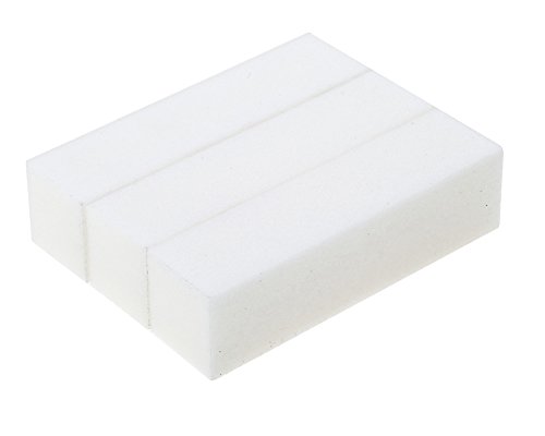 3pcs Set of Professional Manicure Pedicure White Sanding Buffing Sponges / Blocks By VAGA