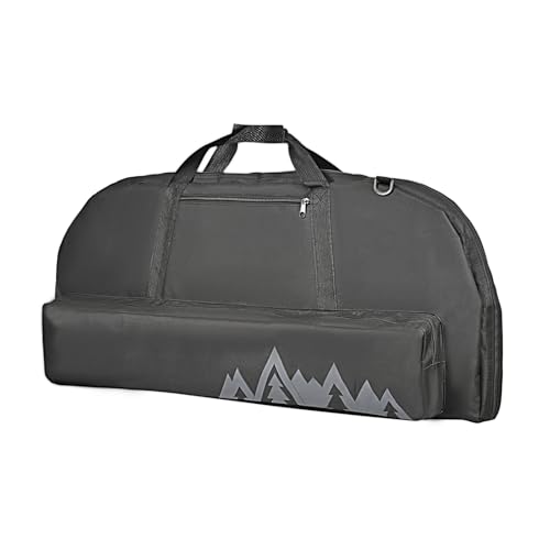 FENJANER Archery Compound Bow Case Soft Bow Bag with Arrow Quiver Light-Weight Bow Carry Bag with Adjustable Shoulder Strap & Backpack Straps for Adults Hunting and Target Practice (35.8', Black)