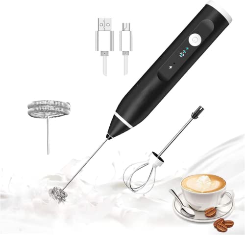 Milk Frother Handheld, Portable Coffee Maker for Cappuccino/Hot Chocolate/Latte, Hand Blender Mixer, USB Rechargeable 3 Speed Electric Whisk Small Coffee Machine, Mini Milkshake Maker, Matcha Foamer Milk Frother Handheld, Portable Coffee Maker for Cappuccino/Hot Chocolate/Latte, Hand Blender Mixer, USB Rechargeable 3 Speed Electric Whisk Small Coffee Machine, Mini Milkshake Maker, Matcha Foamer