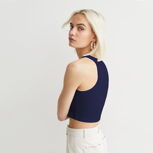 Image of KERI PERRY Tops for Women Crop Top for Women's Tank Activewear Tee Sports Western Casual Cotton Camisole Pack of 3 Combo