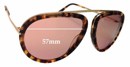 Replacement Sunglass Lenses Compatible for Tom Ford Stacy TF452 57mm (Non-Polarized SFx Edge Black Gradient Hardcoat Pair)3