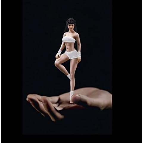 TBLeague 1/12th Scale Super-Flexible Male/Female Seamless Body Dolls for Arts Drawings Photography Action Figures Full Set-Silicone Body+Head+Clothes (T01B Suntan Skin 6inches Female Action Figure) Cover