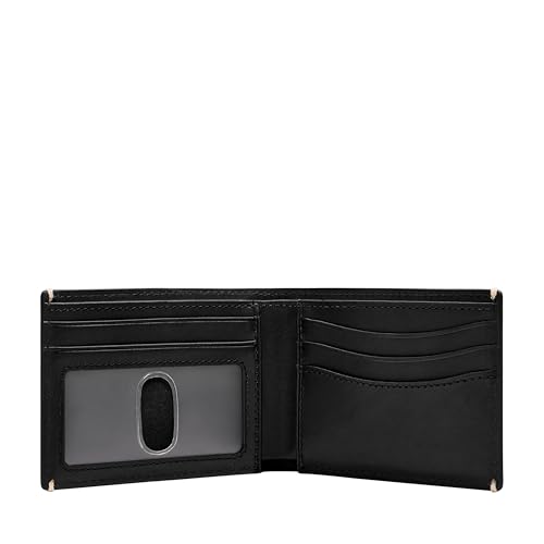 Image of Fossil Men's Wallet, Westover Leather Front Pocket Wallet for Men, Westover Black