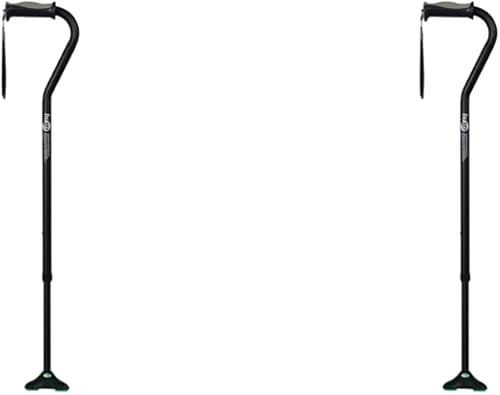Miniatura 1 de Hugo Mobility 731-857 - Bastón para caminar cuádruple ajustable con punta de bastón ultra estable, color ébano (paquete de 2)