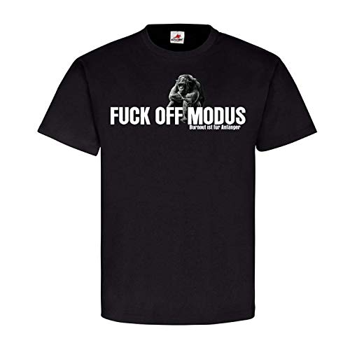T-shirt Monkey Asylum au bureau : le look Off Mode Burnout is for Beginners pour le café
